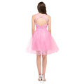 Grace Karin Nouveauté Nice Design Fille Bling Bling perlée courte robe de bal rose CL6151-2 #